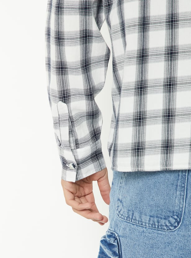 Boys Checked Regular Fit Shirt