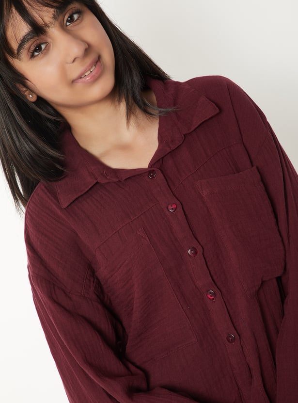 Girls Textured Shirt