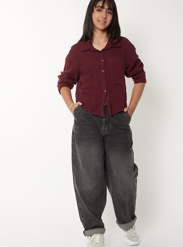 Girls Textured Shirt