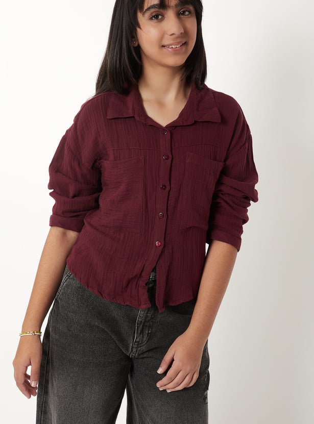 Girls Textured Shirt