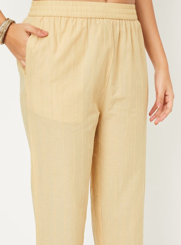 Women Embroidered Straight Pants