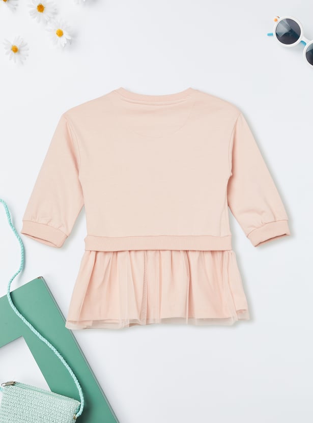 Girls Printed Sweatshirt Dress