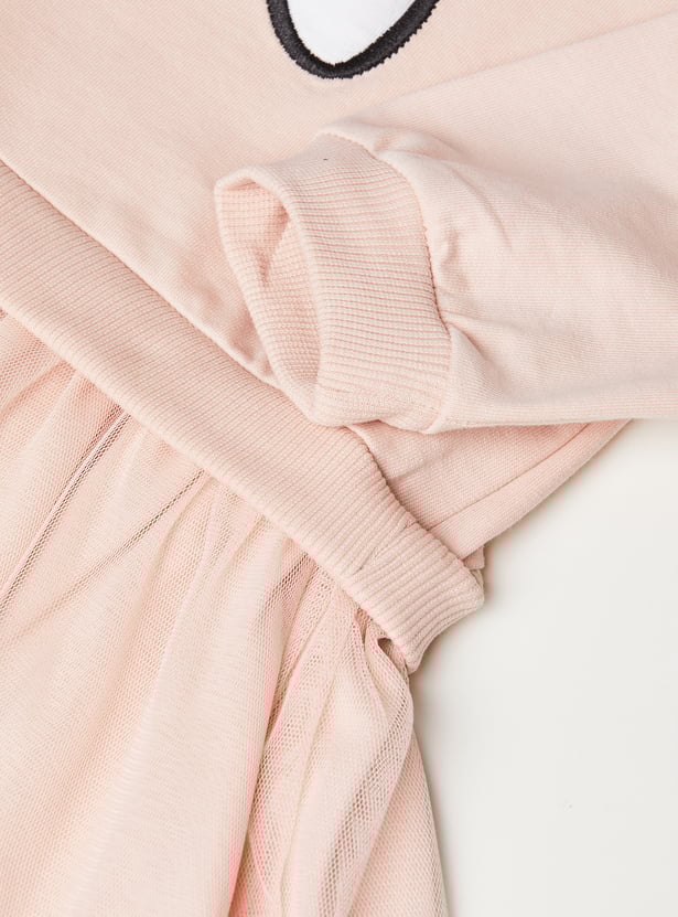 Girls Printed Sweatshirt Dress