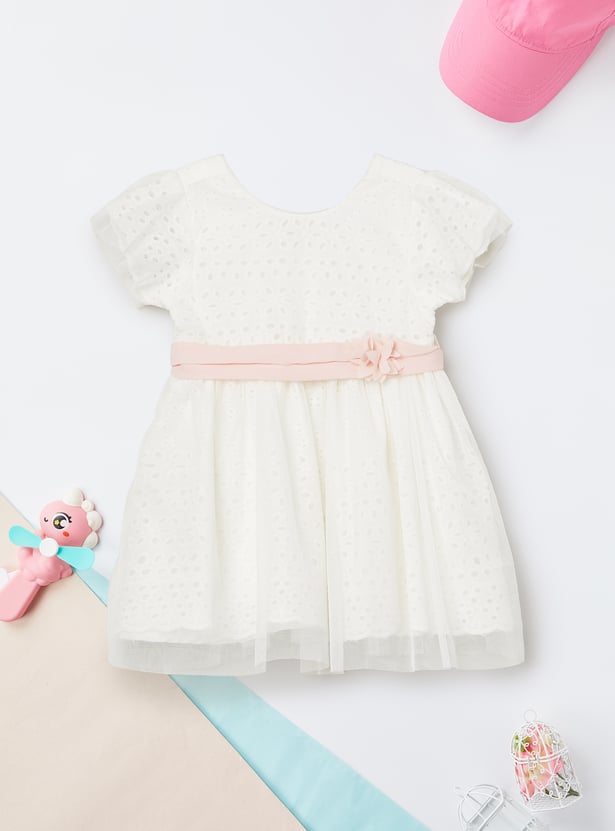 Girls Schiffili Embroidered Dress