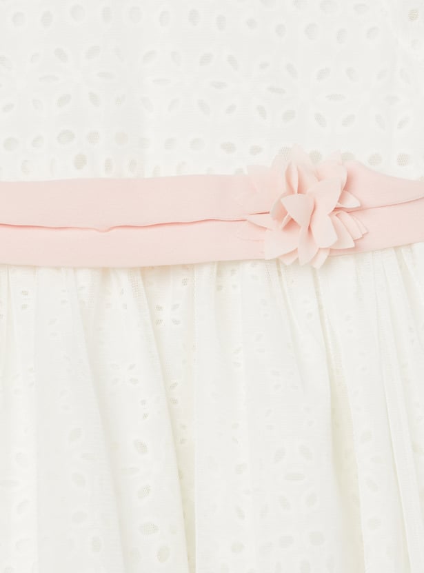 Girls Schiffili Embroidered Dress