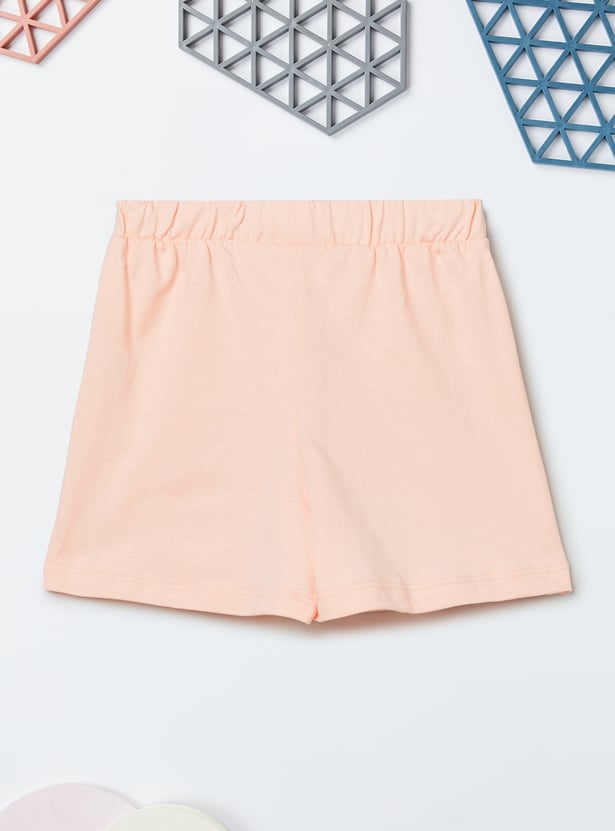 Girls Printed Shorts Set