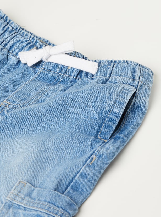 Boys Washed Relaxed Fit Cargo Joggers