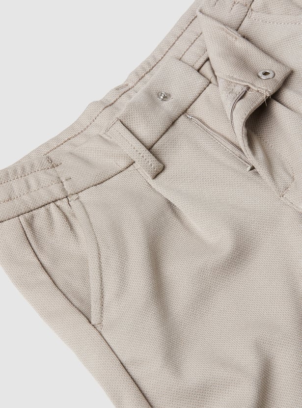 Boys Textured Relaxed Fit Trousers
