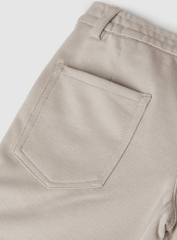 Boys Textured Relaxed Fit Trousers