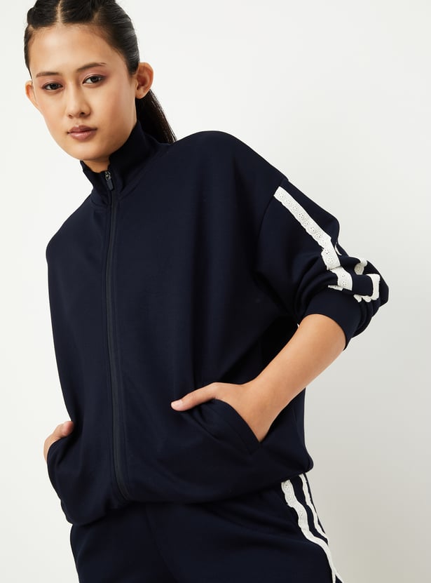 Women Side Taped Boxy Fit Buttersoft Jacket
