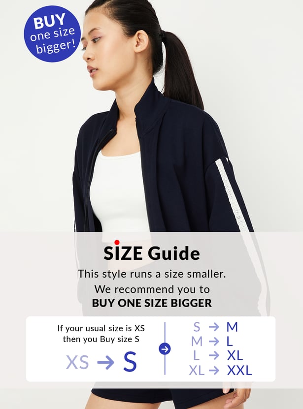 Women Side Taped Boxy Fit Buttersoft Jacket