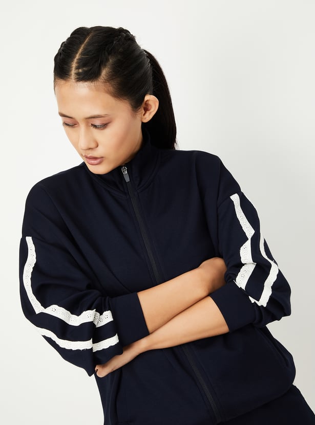 Women Side Taped Boxy Fit Buttersoft Jacket