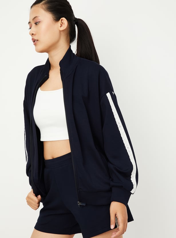 Women Side Taped Boxy Fit Buttersoft Jacket