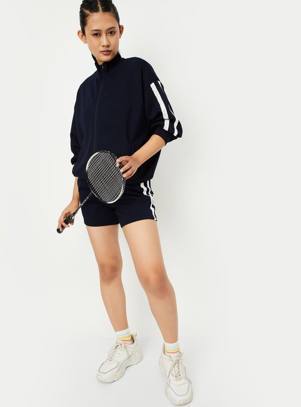 Women Side Taped Boxy Fit Buttersoft Jacket