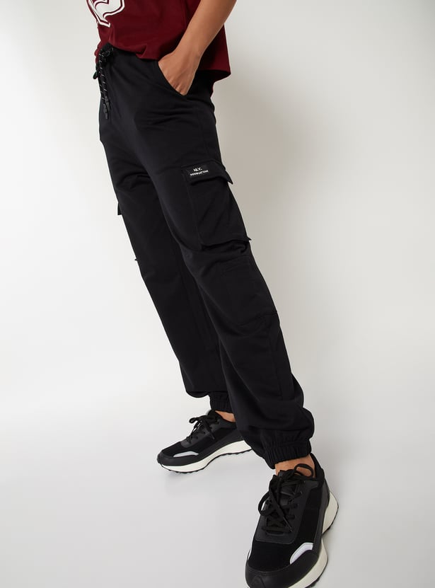 Women Solid Cargo Joggers