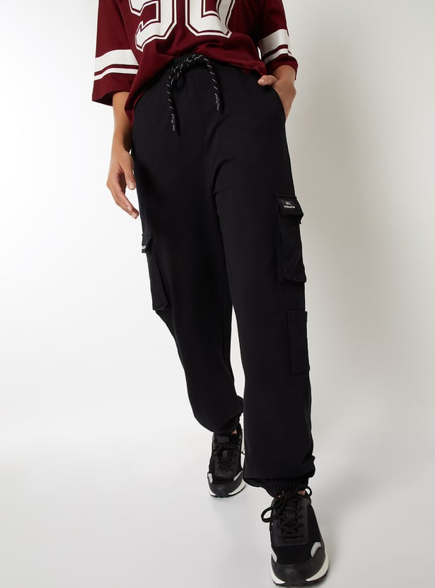 Women Solid Cargo Joggers