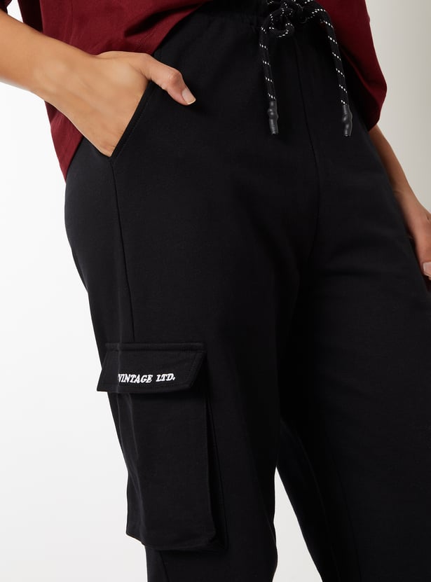 Women Solid Cargo Joggers