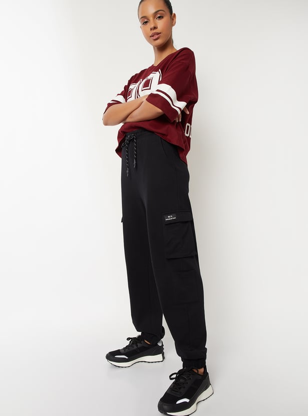 Women Solid Cargo Joggers