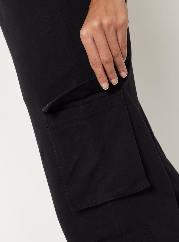 Women Solid Cargo Joggers