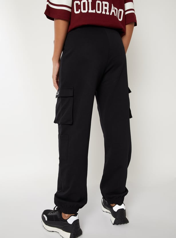 Women Solid Cargo Joggers