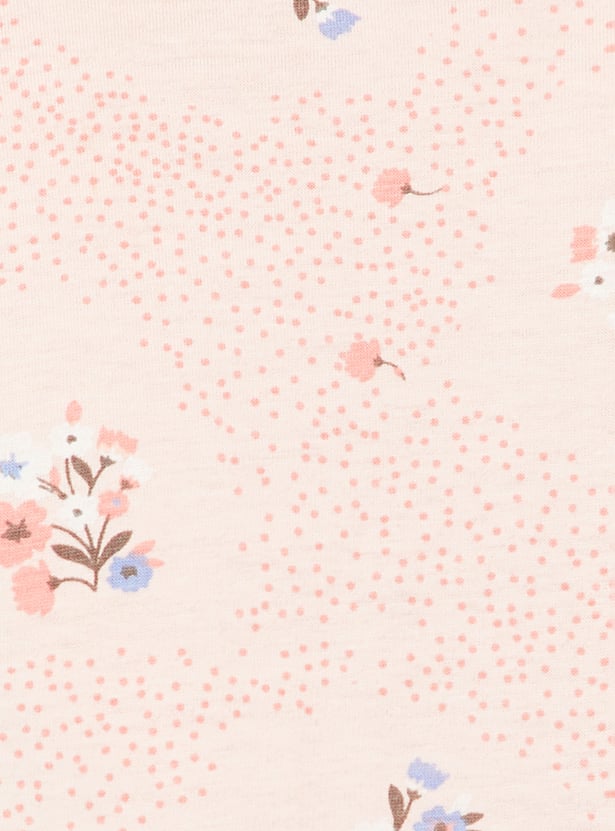 Women Floral Print Maxi Night Gown