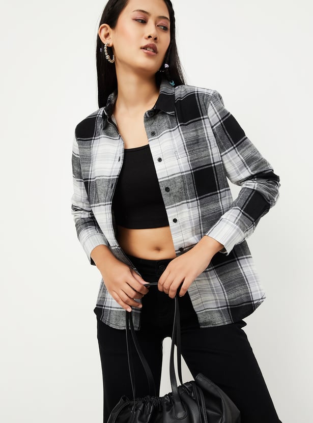 Women Checked Regular Fit Shirt