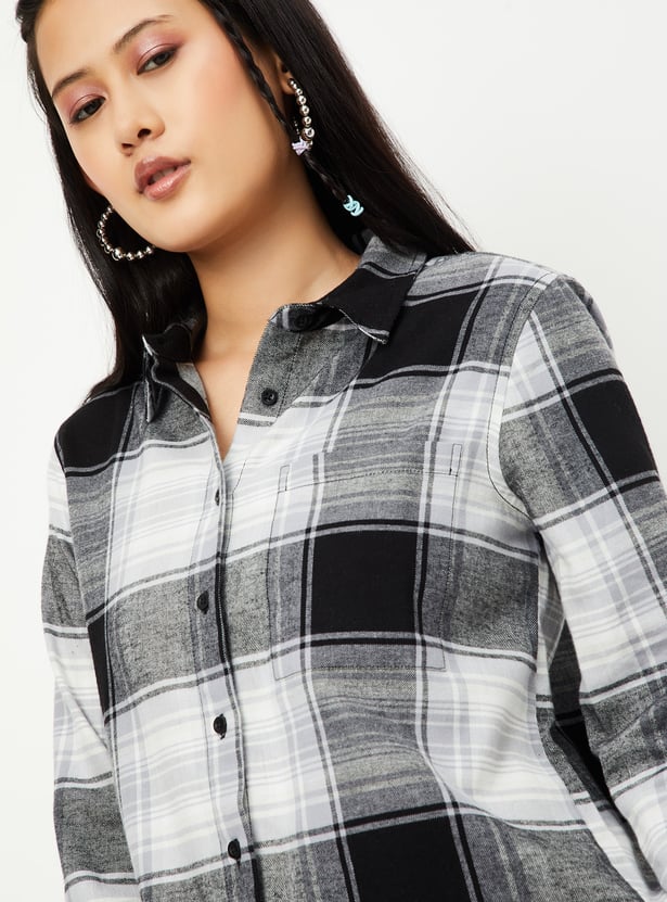 Women Checked Regular Fit Shirt