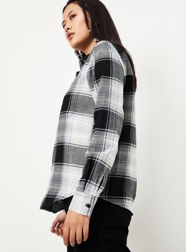 Women Checked Regular Fit Shirt