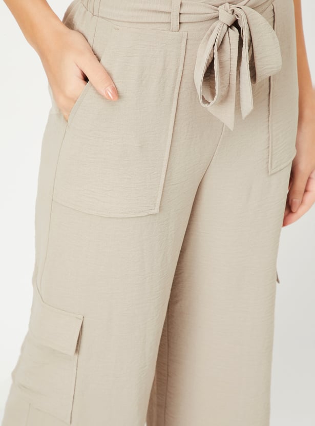 Women Textured Cargos