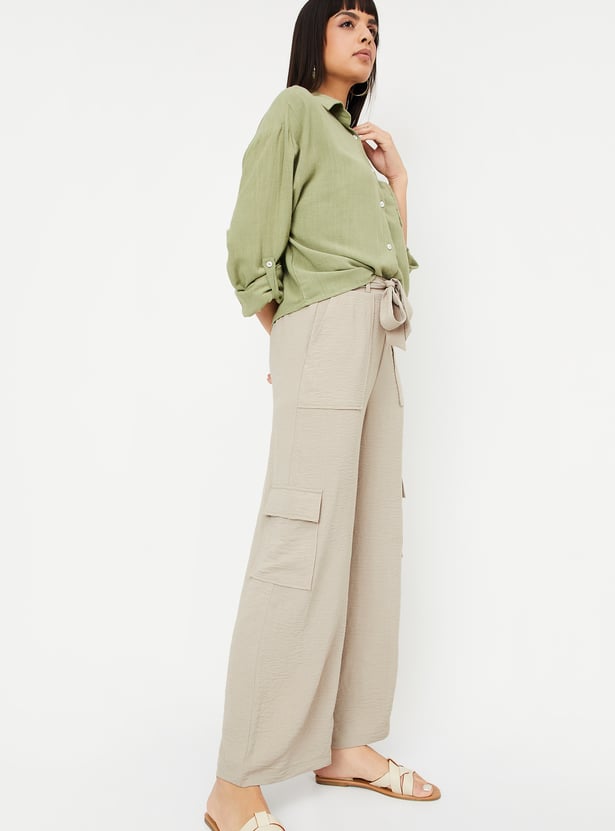 Women Textured Cargos