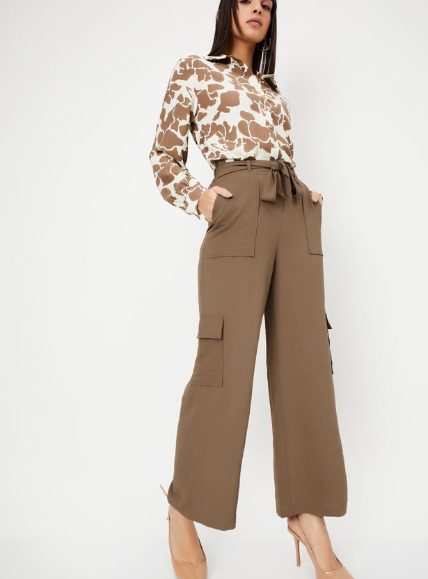 Women Textured Cargos