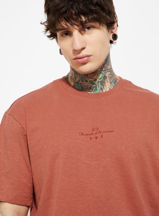 URB_N Men Textured Oversized Fit T-shirt