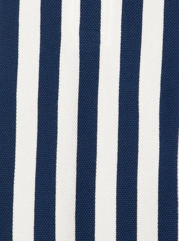 Men Striped Polo T-shirt