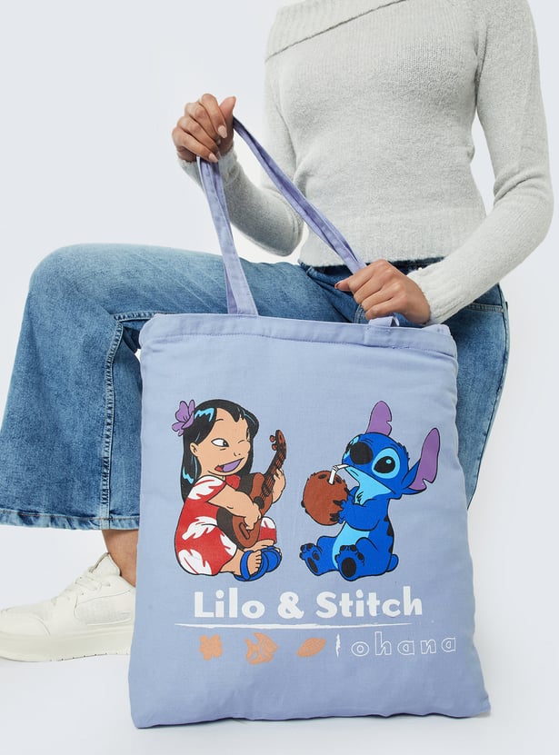 Women Lilo & Stitch Print Shopper Bag