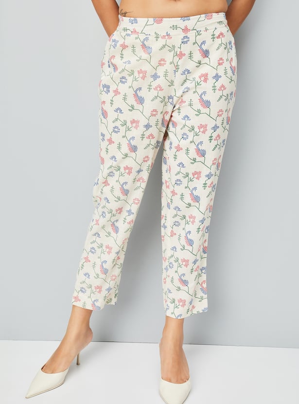 Women Floral Print Straight Kurta Set