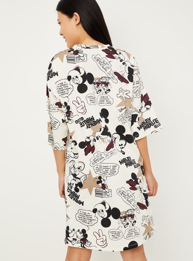 Women Mickey Print Chemise