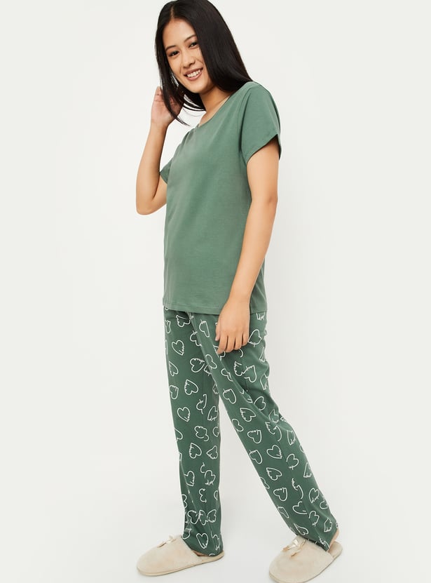 Women Printed PJ Set