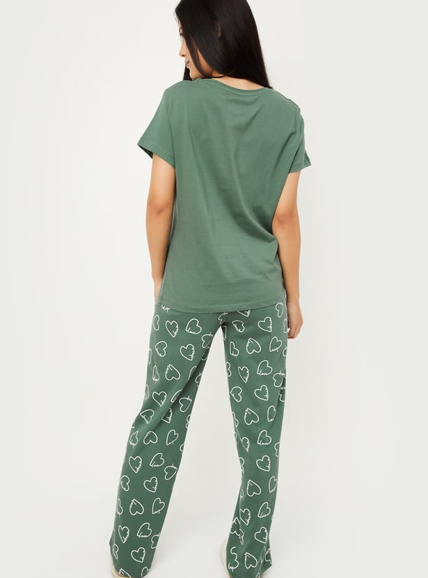 Women Printed PJ Set