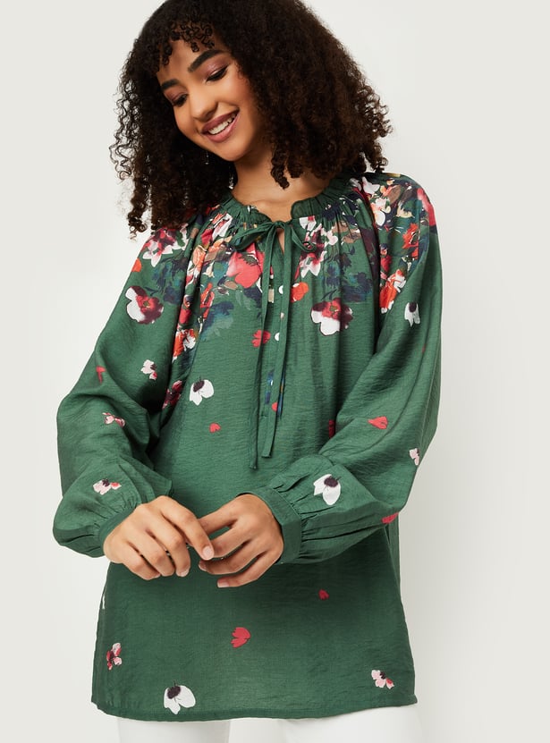 Women Floral Print Tunic