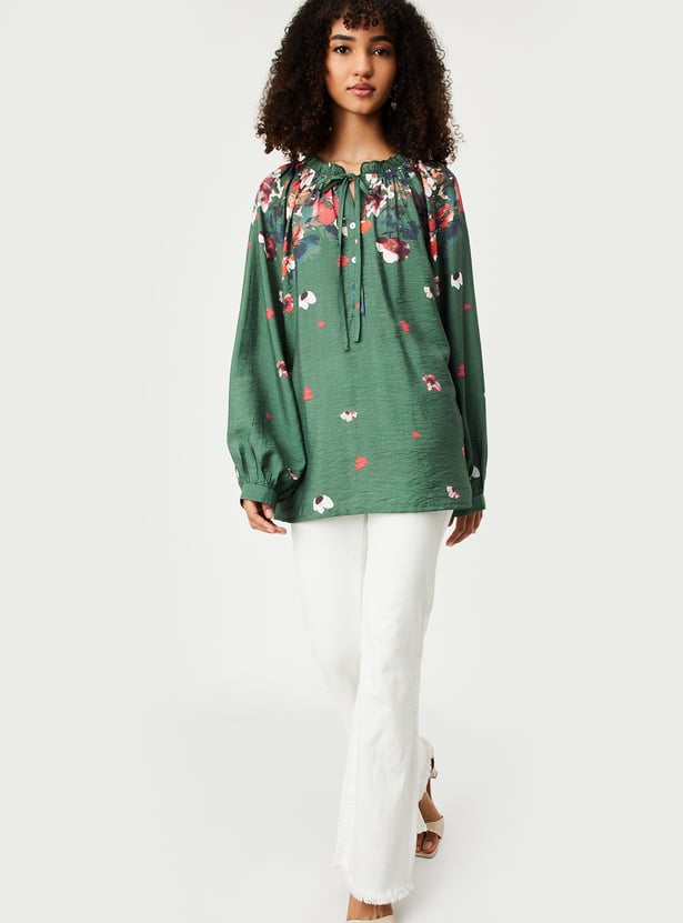 Women Floral Print Tunic