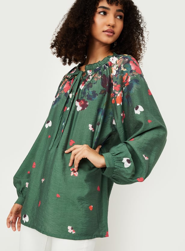 Women Floral Print Tunic