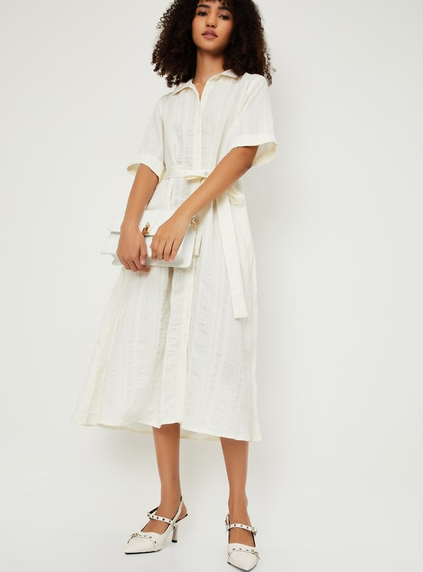 Buy Women Textured Shirt Dress Online at just Rs. 999.0