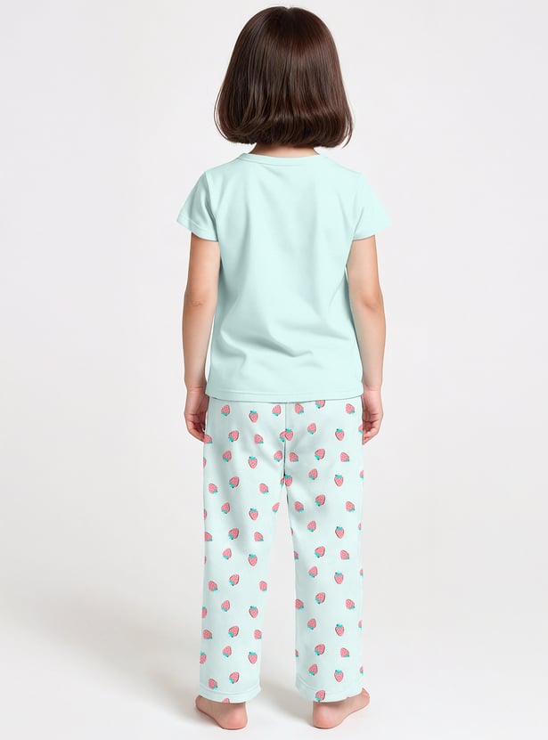 Girls Snoopy Print Sleepwear Set