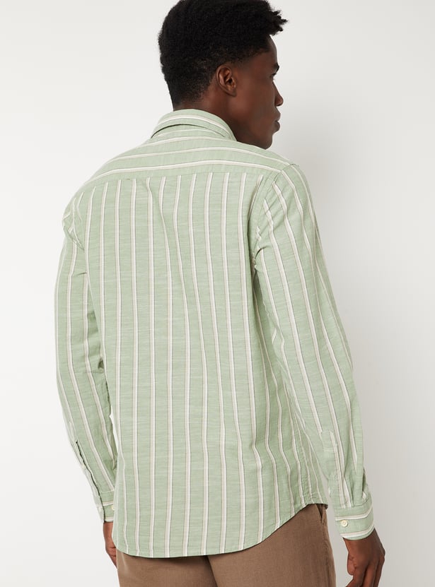 Men Striped Slim Fit Shirt