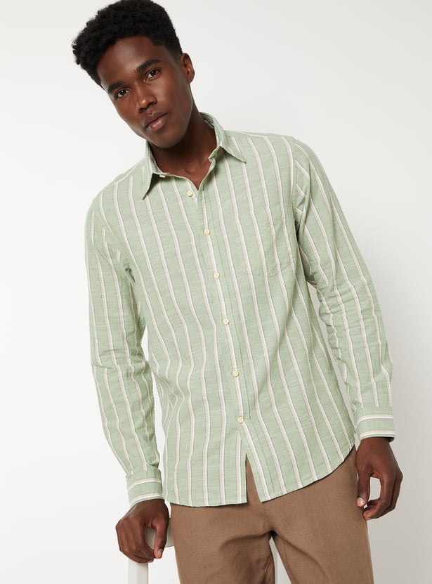 Men Striped Slim Fit Shirt