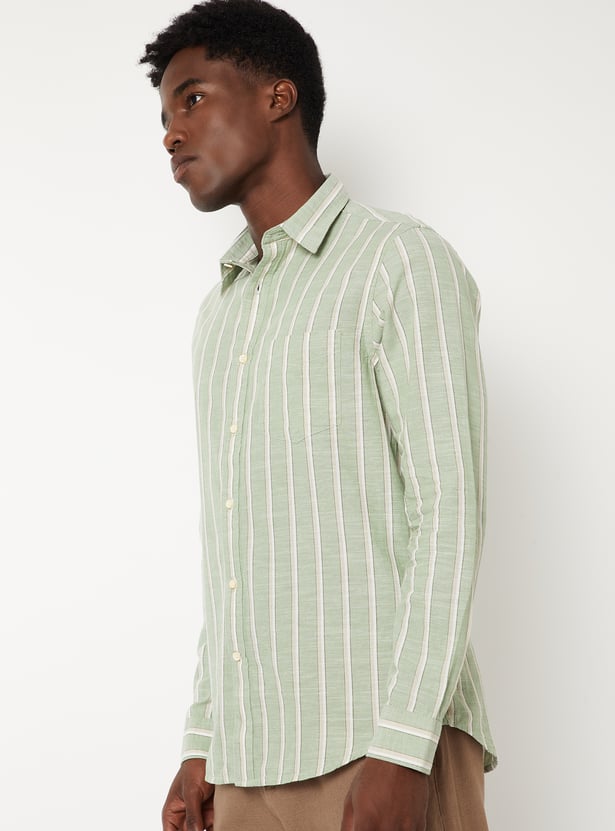 Men Striped Slim Fit Shirt