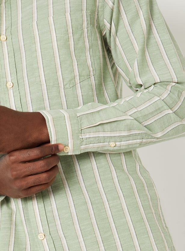 Men Striped Slim Fit Shirt