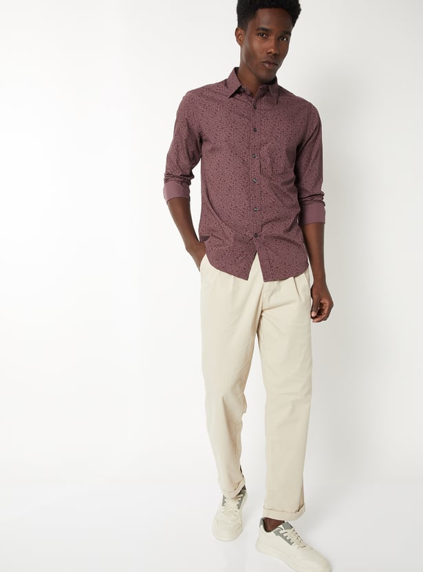 Men Printed Slim Fit Shirt