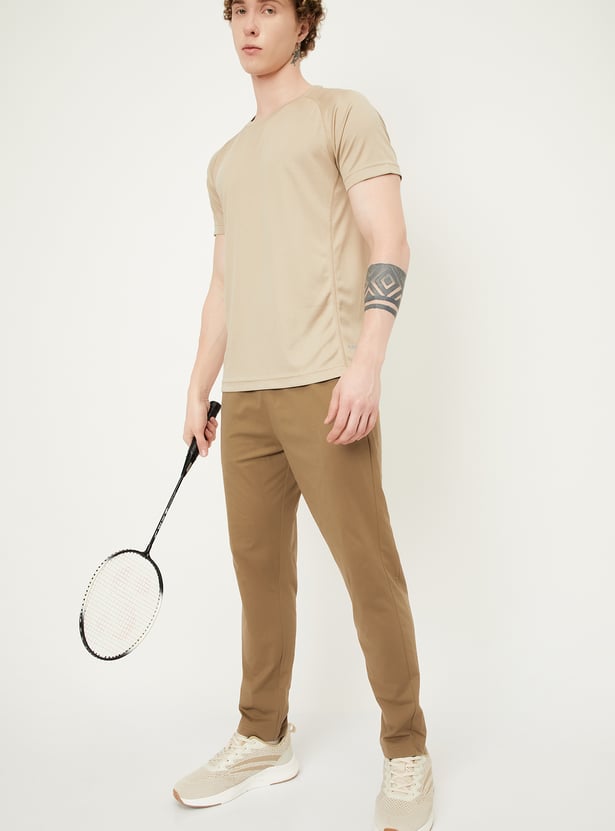 Men Solid Slim Fit Track Pants