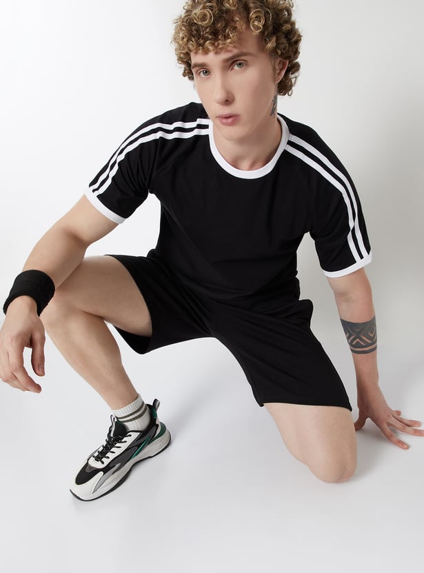 Men Side Taped Sports T-shirt